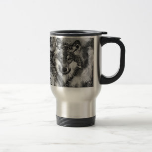 Mug De Voyage AnimalArtBW_Wolf_001