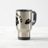 Mug De Voyage Année chinoise de chien approuvée 2018 Monogramme (Devant droit)