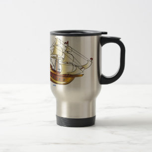 Mug De Voyage Anniversaire de bateau de navigation de descendant