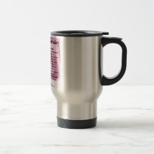 Mug De Voyage Anniversaire de poème de petite-fille 16ème