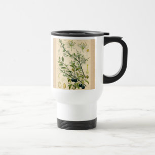 Mug De Voyage Antique Blackthorn Botanique Imprimé Fleur Berry