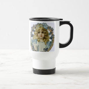 Mug De Voyage Antique Petite fille Portrait enfant Beau