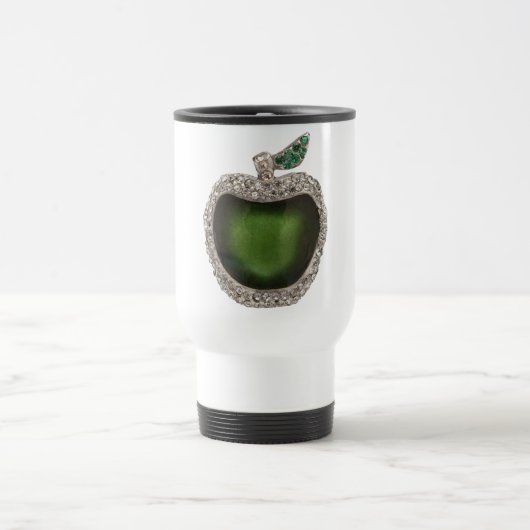 Mug De Voyage Apple vert orné de bijoux (Centre)