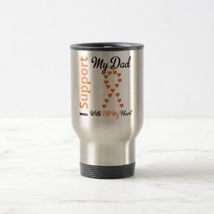 Mug De Voyage Appui de la leucémie I mon papa