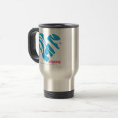 Mug De Voyage Aqua 2 de zèbre (Devant gauche)