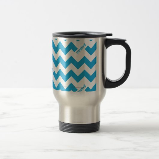 Mug De Voyage Aqua de zigzag (Droit)