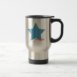 Mug De Voyage Aqua mince 2 de rayures