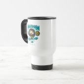 Mug De Voyage Aquaman | Chibi Aquaman Graphisme sous-marin (Devant gauche)