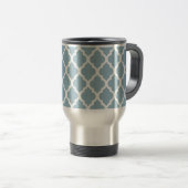 Mug De Voyage Aquamarine Moroccan Tile Trellis (Devant droit)