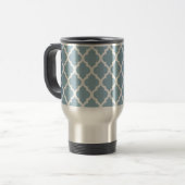 Mug De Voyage Aquamarine Moroccan Tile Trellis (Devant gauche)