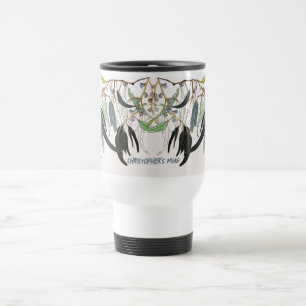 Mug De Voyage aquarelle artistique verte pâle