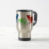 Mug De Voyage Aquarelle Bêta bleue (Devant droit)