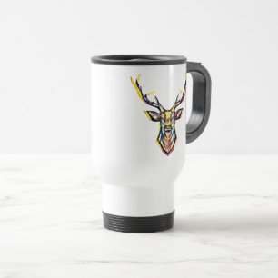 Mug De Voyage Aquarelle colorée Deer Head Art