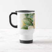Mug De Voyage Aquarelle florale Magnolia blanche Fleurs Nom (Gauche)