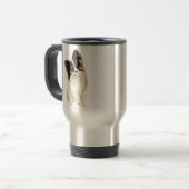 Mug De Voyage Aquarelle Papillon Chien Animal de compagnie migno (Devant gauche)
