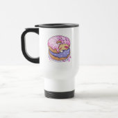 Mug De Voyage Aquarelle Pink Et Purple Donuts Avec Saupoudrages (Gauche)