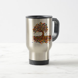 Mug De Voyage Arbre arc-en-ciel coloré aux couleurs vives