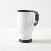 Mug De Voyage Arbre vert moderne de Noël (Devant droit)