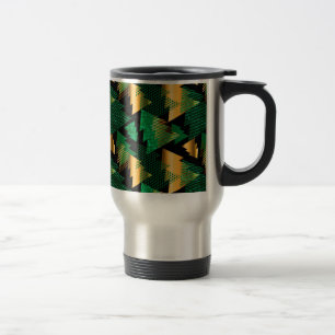 Mug De Voyage arbres noël en or noir