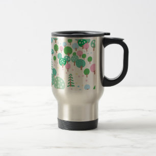 Mug De Voyage Arbres printaniers fantaisistes