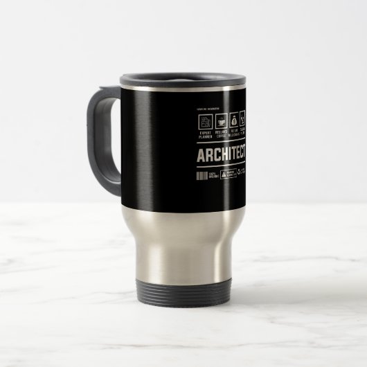 Mug De Voyage Architecte Gestion des informations Architecture M (Devant gauche)