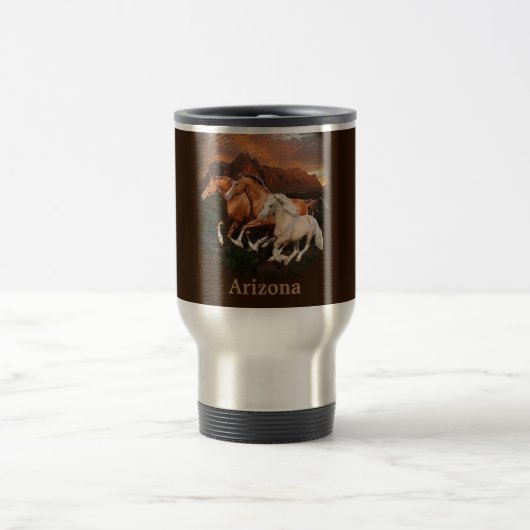 Mug De Voyage Arizona Chevaux sauvages (Centre)