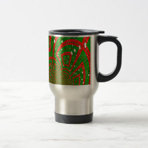 Mug De Voyage arrière - plan motif de noël abstrait