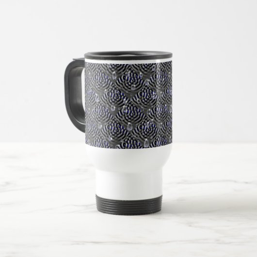 Mug De Voyage Arrosage sur métal gris bleu (Devant gauche)