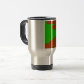 Mug De Voyage art abstrait brun et vert (Devant gauche)