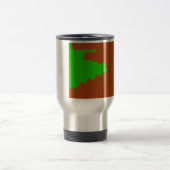 Mug De Voyage art abstrait brun et vert (Centre)