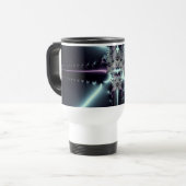 Mug De Voyage Art abstrait étoile bleue (Devant gauche)