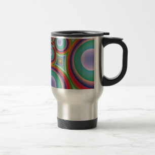 Mug De Voyage Art Abstrait Optique Psychédélique Arc-en-Ciel