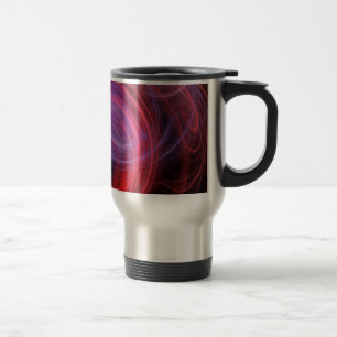 Mug De Voyage Art abstrait vague rouge