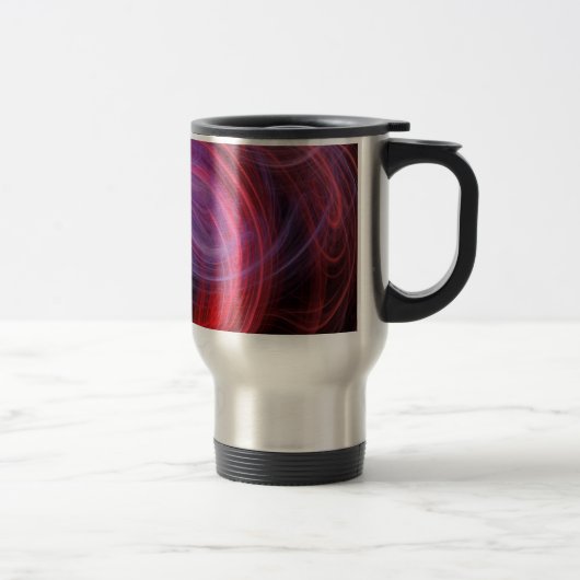 Mug De Voyage Art abstrait vague rouge (Droit)
