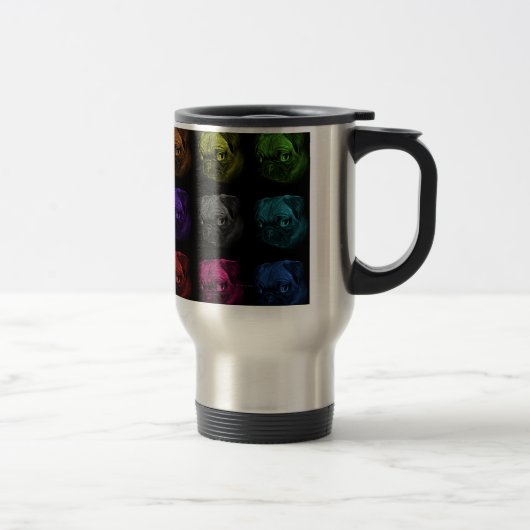 Mug De Voyage Art de bruit de carlin (Droit)