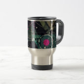 Mug De Voyage Art de graffiti numérique abstrait géométrique coo (Devant droit)