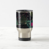 Mug De Voyage Art de graffiti numérique abstrait géométrique coo (Centre)