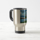 Mug De Voyage Art de la scène de plage tropicale (Devant gauche)