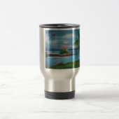 Mug De Voyage Art de la scène de plage tropicale (Centre)