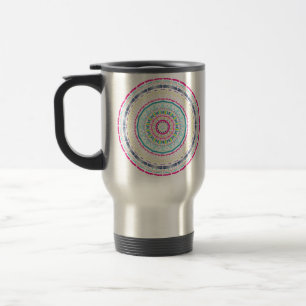 Mug De Voyage Art de mandala coloré vibrant