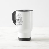 Mug De Voyage Art floral du crâne (Devant gauche)