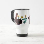 Mug De Voyage Art jonquille du lapin de printemps (Devant gauche)