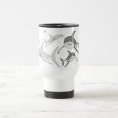 Mug De Voyage Art joyeux des requins marins (Centre)