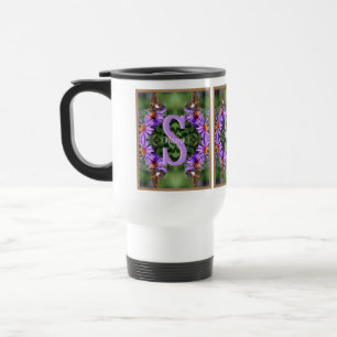 Mug De Voyage Art papillon personnalisé avec monogramme initial
