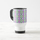 Mug De Voyage Art Pixel Boho Géométrique Coloré (Devant gauche)