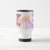 Mug De Voyage Artiste de conception aquarelle personnalisée  (Centre)
