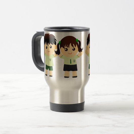 Mug De Voyage asie-caricature-enfant-mural (Devant gauche)