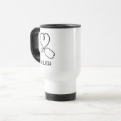 Mug De Voyage Assistant Médicale Coeur d'amour (Devant gauche)