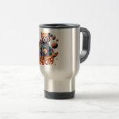 Mug De Voyage astronaute de panda rouge (Devant droit)