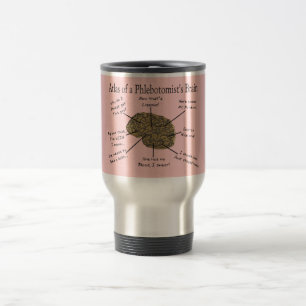 Mug De Voyage Atlas du cerveau d'un Phlebotomist
